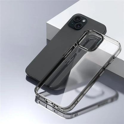 For iPhone 15 Plus Clear Case Anti-Drop Slim PC+TPU Phone Protector