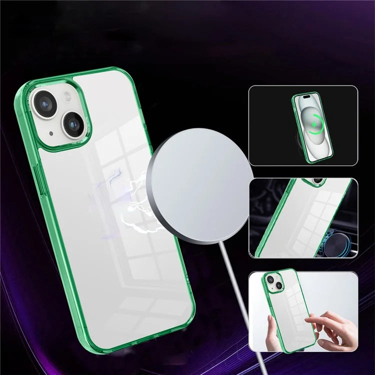 For iPhone 15 Plus Clear Case Anti-Drop Slim PC+TPU Phone Protector