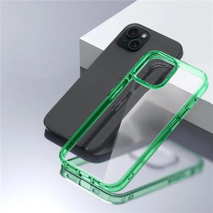 For iPhone 15 Plus Clear Case Anti-Drop Slim PC+TPU Phone Protector