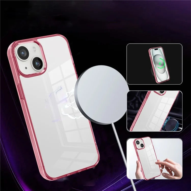 For iPhone 15 Plus Clear Case Anti-Drop Slim PC+TPU Phone Protector