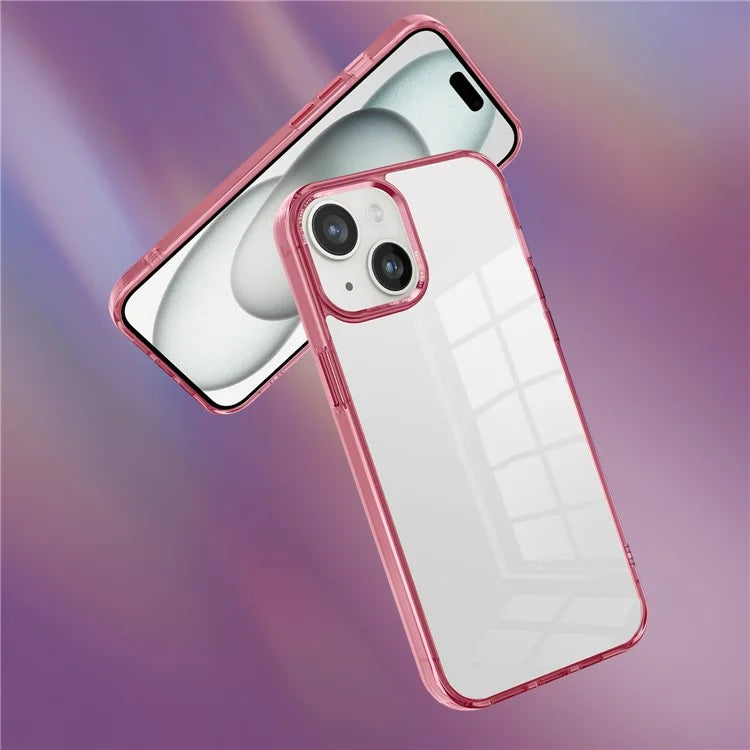 For iPhone 15 Plus Clear Case Anti-Drop Slim PC+TPU Phone Protector