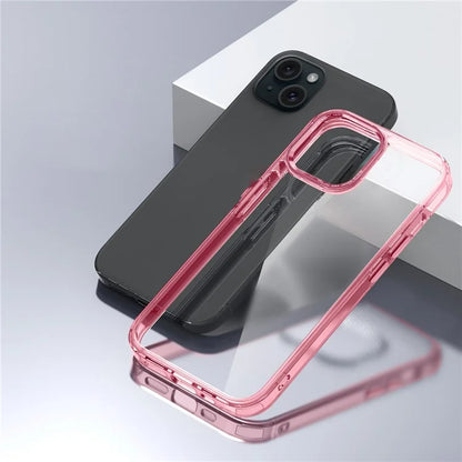 For iPhone 15 Plus Clear Case Anti-Drop Slim PC+TPU Phone Protector