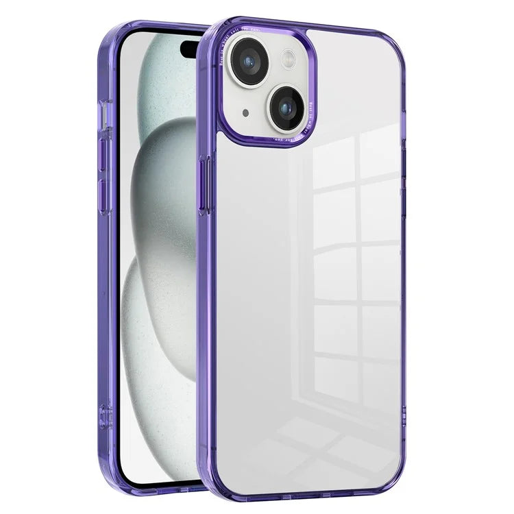 For iPhone 15 Plus Clear Case Anti-Drop Slim PC+TPU Phone Protector