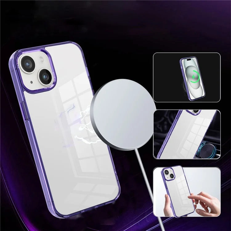 For iPhone 15 Plus Clear Case Anti-Drop Slim PC+TPU Phone Protector