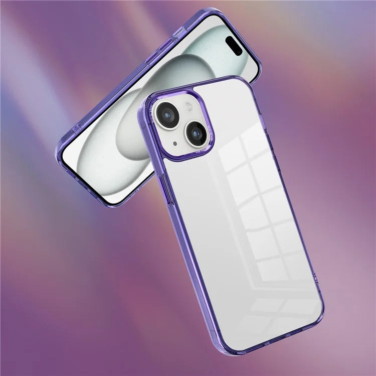 For iPhone 15 Plus Clear Case Anti-Drop Slim PC+TPU Phone Protector