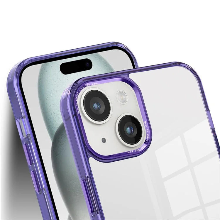 For iPhone 15 Plus Clear Case Anti-Drop Slim PC+TPU Phone Protector