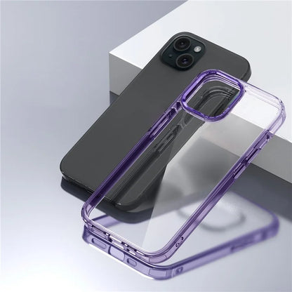 For iPhone 15 Plus Clear Case Anti-Drop Slim PC+TPU Phone Protector
