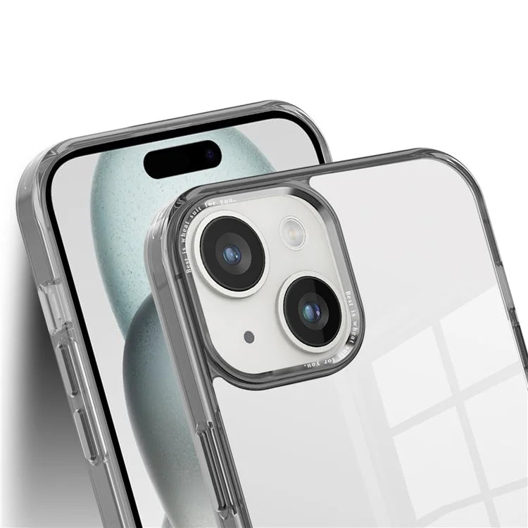 For iPhone 15 Plus Clear Case Anti-Drop Slim PC+TPU Phone Protector