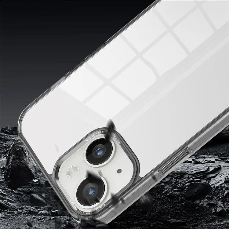 For iPhone 15 Plus Clear Case Anti-Drop Slim PC+TPU Phone Protector