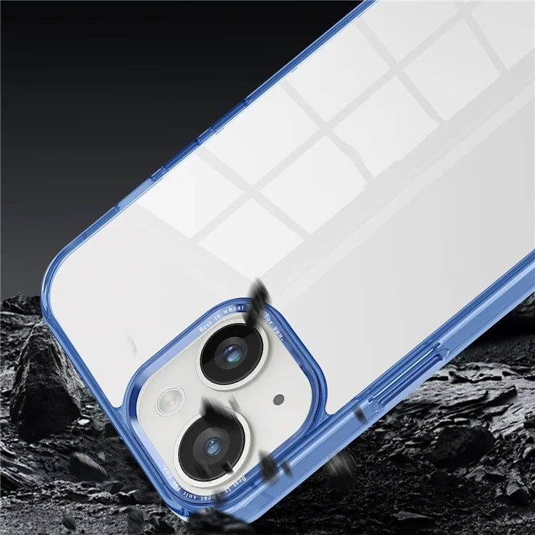 For iPhone 15 Plus Clear Case Anti-Drop Slim PC+TPU Phone Protector