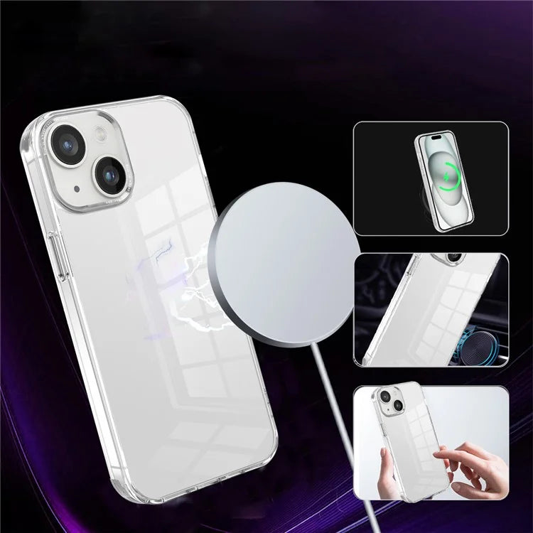 For iPhone 15 Plus Clear Case Anti-Drop Slim PC+TPU Phone Protector