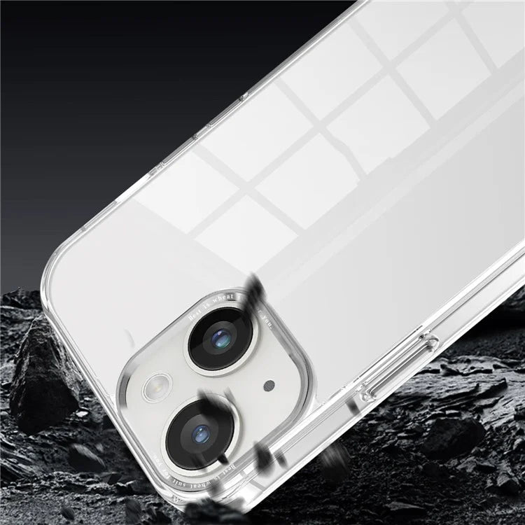 For iPhone 15 Plus Clear Case Anti-Drop Slim PC+TPU Phone Protector
