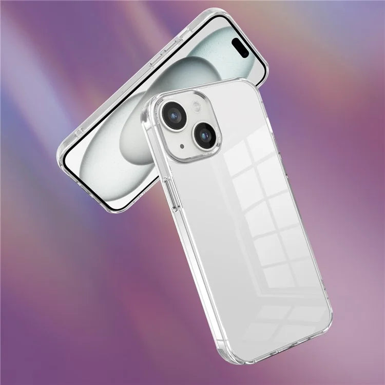 For iPhone 15 Plus Clear Case Anti-Drop Slim PC+TPU Phone Protector