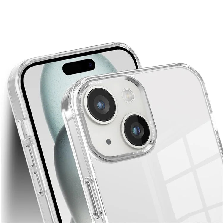 For iPhone 15 Plus Clear Case Anti-Drop Slim PC+TPU Phone Protector