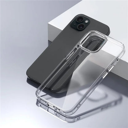 For iPhone 15 Plus Clear Case Anti-Drop Slim PC+TPU Phone Protector