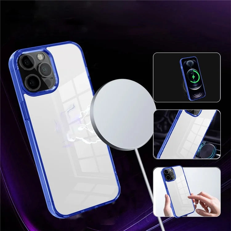 For iPhone 12 Pro Max 6.7 inch Case Stylish Transparent PC+TPU Cell Phone Cover