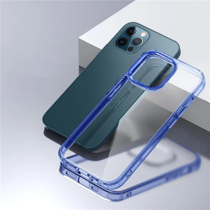 For iPhone 12 Pro Max 6.7 inch Case Stylish Transparent PC+TPU Cell Phone Cover