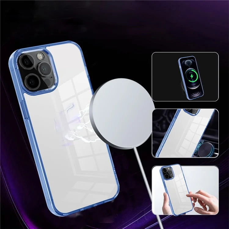 For iPhone 12 Pro Max 6.7 inch Case Stylish Transparent PC+TPU Cell Phone Cover