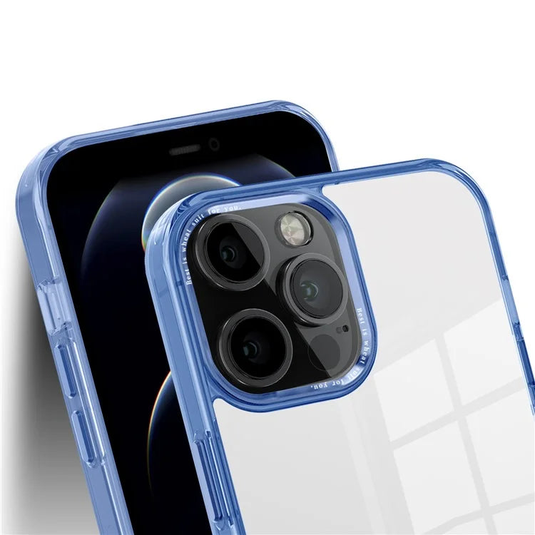 For iPhone 12 Pro Max 6.7 inch Case Stylish Transparent PC+TPU Cell Phone Cover