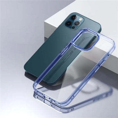 For iPhone 12 Pro Max 6.7 inch Case Stylish Transparent PC+TPU Cell Phone Cover
