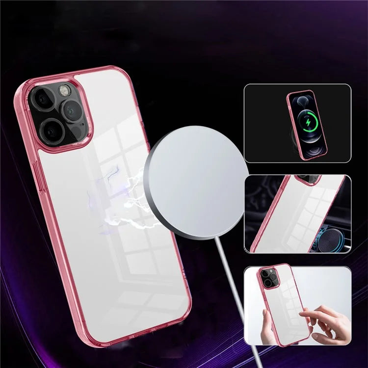 For iPhone 12 Pro Max 6.7 inch Case Stylish Transparent PC+TPU Cell Phone Cover