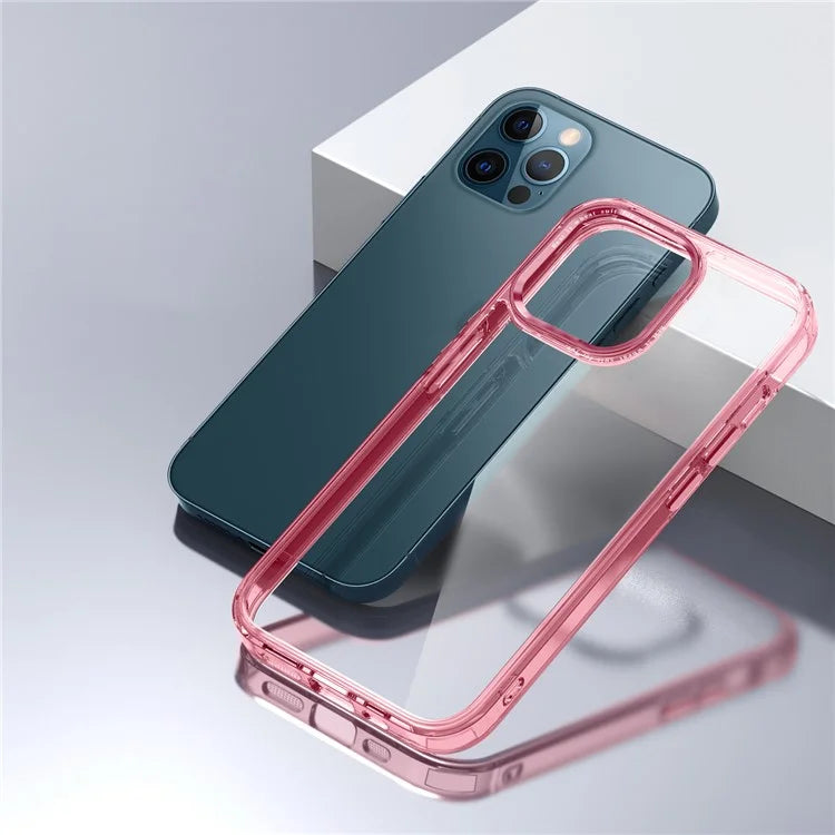 For iPhone 12 Pro Max 6.7 inch Case Stylish Transparent PC+TPU Cell Phone Cover