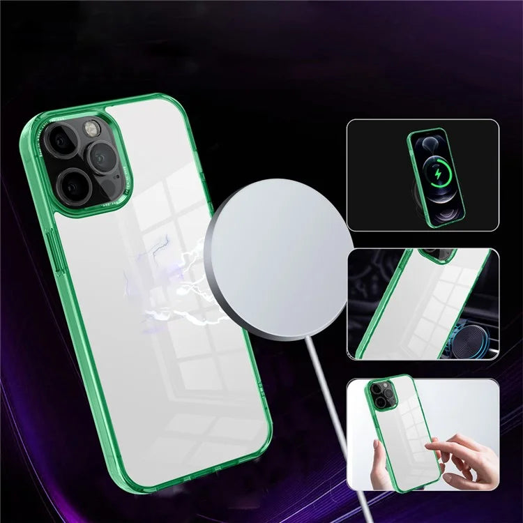 For iPhone 12 Pro Max 6.7 inch Case Stylish Transparent PC+TPU Cell Phone Cover