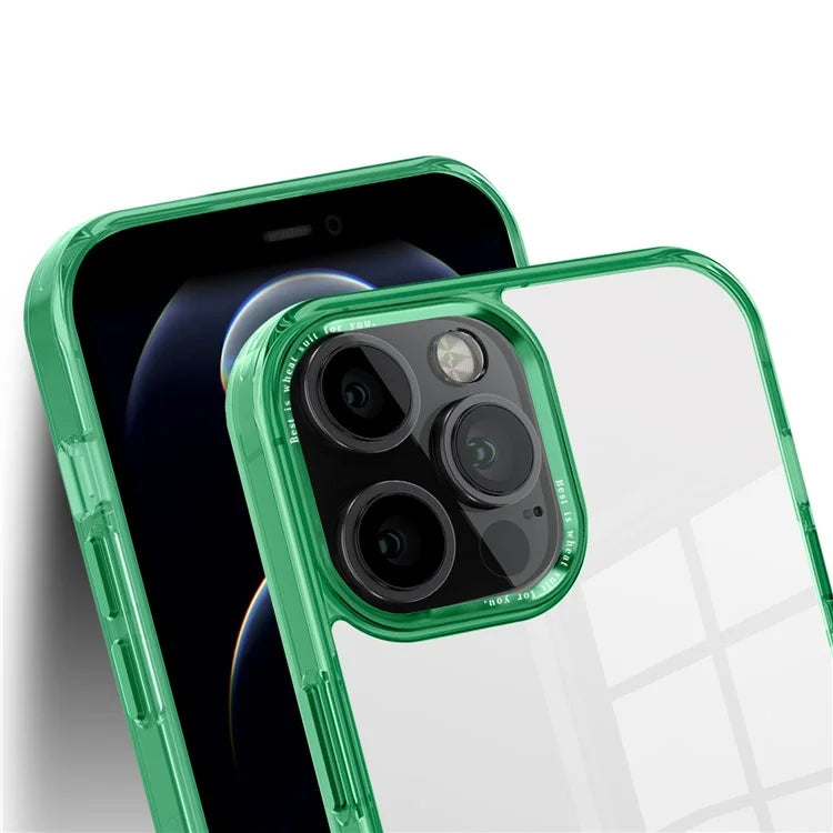 For iPhone 12 Pro Max 6.7 inch Case Stylish Transparent PC+TPU Cell Phone Cover