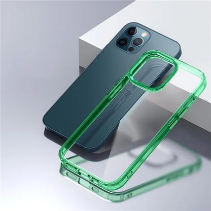 For iPhone 12 Pro Max 6.7 inch Case Stylish Transparent PC+TPU Cell Phone Cover