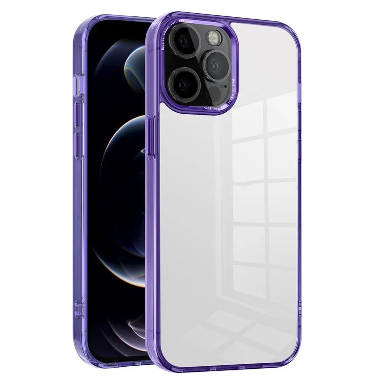 For iPhone 12 Pro Max 6.7 inch Case Stylish Transparent PC+TPU Cell Phone Cover