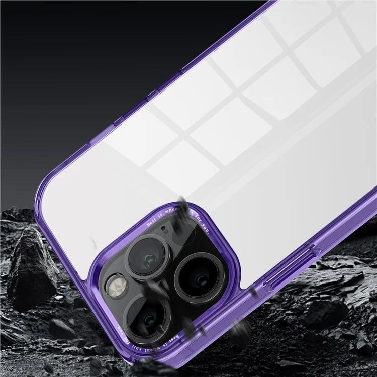 For iPhone 12 Pro Max 6.7 inch Case Stylish Transparent PC+TPU Cell Phone Cover