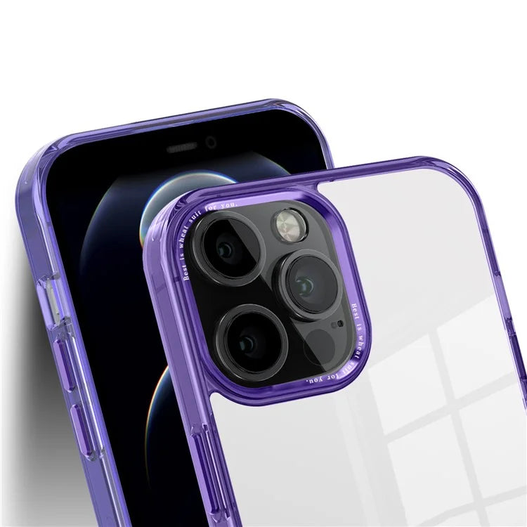 For iPhone 12 Pro Max 6.7 inch Case Stylish Transparent PC+TPU Cell Phone Cover
