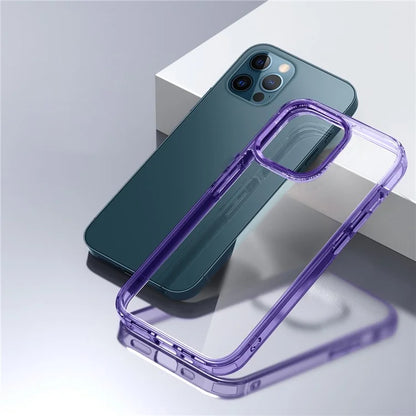 For iPhone 12 Pro Max 6.7 inch Case Stylish Transparent PC+TPU Cell Phone Cover
