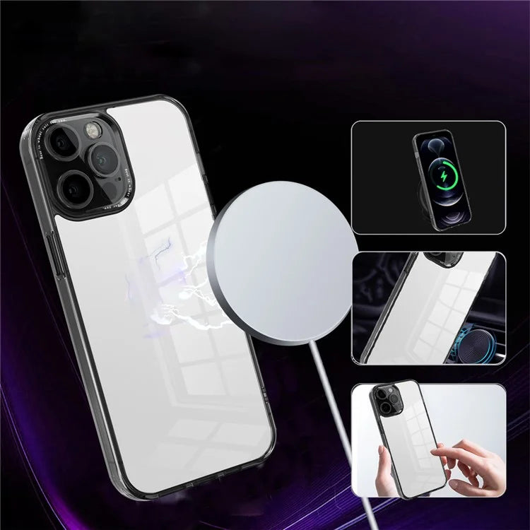 For iPhone 12 Pro Max 6.7 inch Case Stylish Transparent PC+TPU Cell Phone Cover