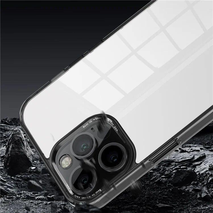 For iPhone 12 Pro Max 6.7 inch Case Stylish Transparent PC+TPU Cell Phone Cover