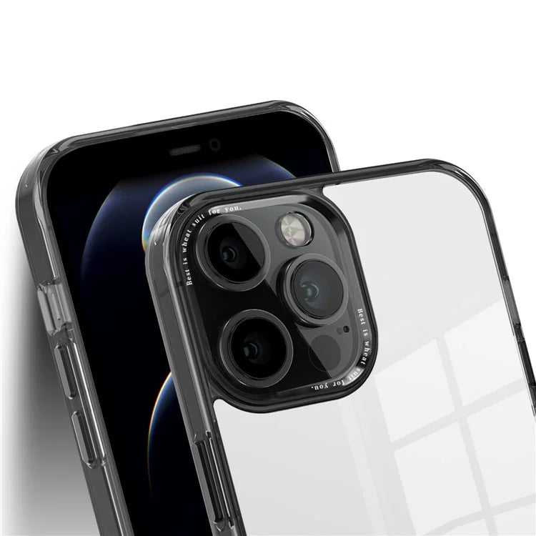 For iPhone 12 Pro Max 6.7 inch Case Stylish Transparent PC+TPU Cell Phone Cover
