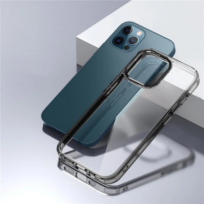 For iPhone 12 Pro Max 6.7 inch Case Stylish Transparent PC+TPU Cell Phone Cover