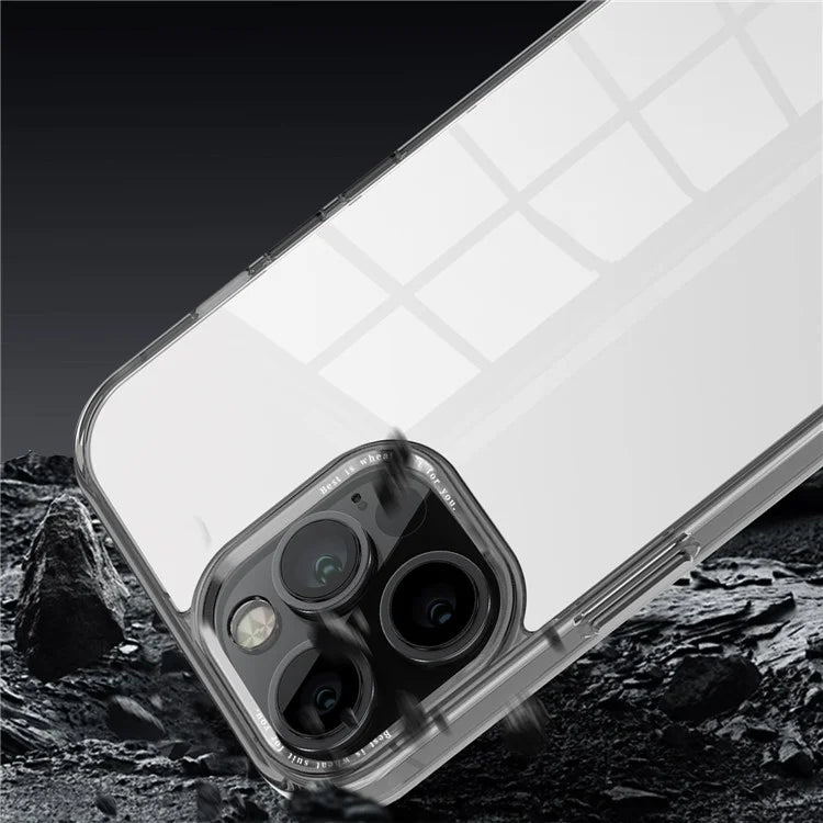 For iPhone 12 Pro Max 6.7 inch Case Stylish Transparent PC+TPU Cell Phone Cover