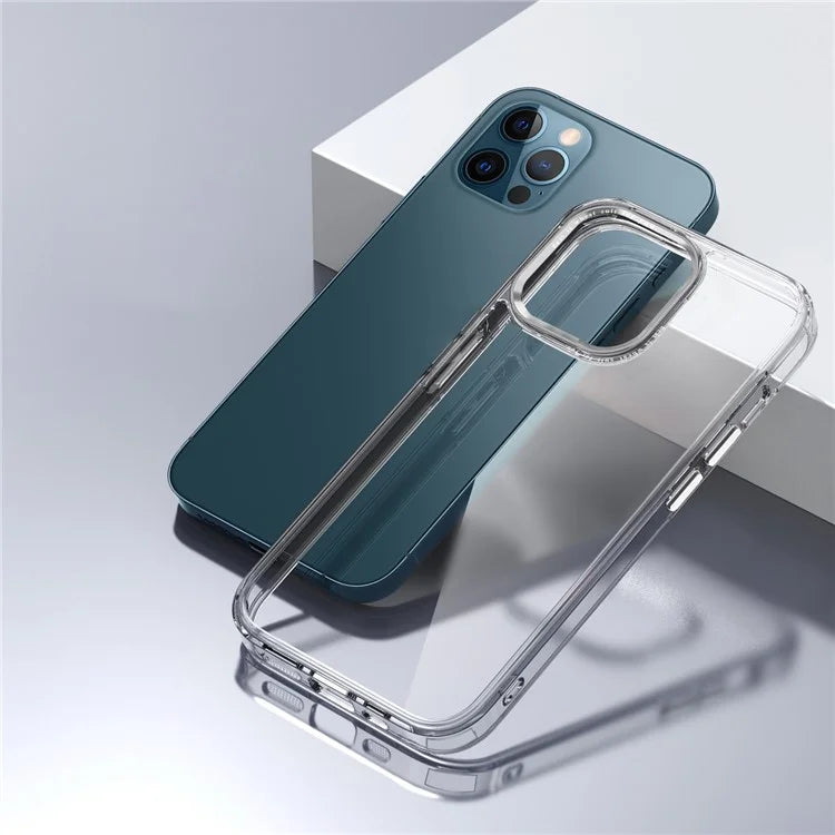 For iPhone 12 Pro Max 6.7 inch Case Stylish Transparent PC+TPU Cell Phone Cover