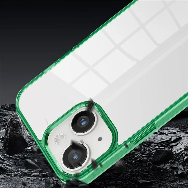 For iPhone 14 Plus Case Durable Transparent PC+TPU Mobile Phone Cover