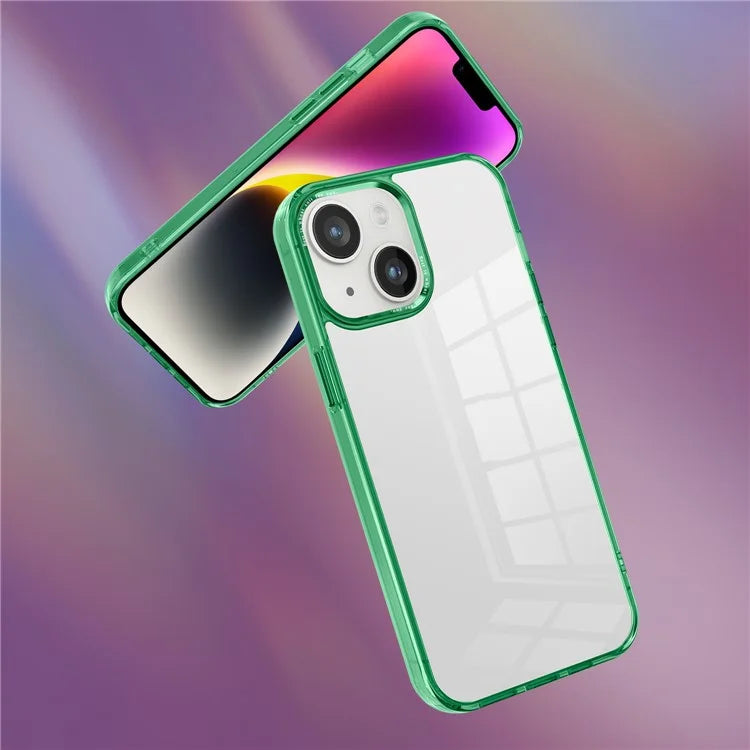 For iPhone 14 Plus Case Durable Transparent PC+TPU Mobile Phone Cover