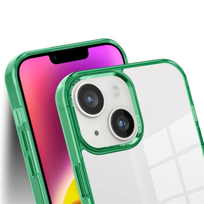 For iPhone 14 Plus Case Durable Transparent PC+TPU Mobile Phone Cover