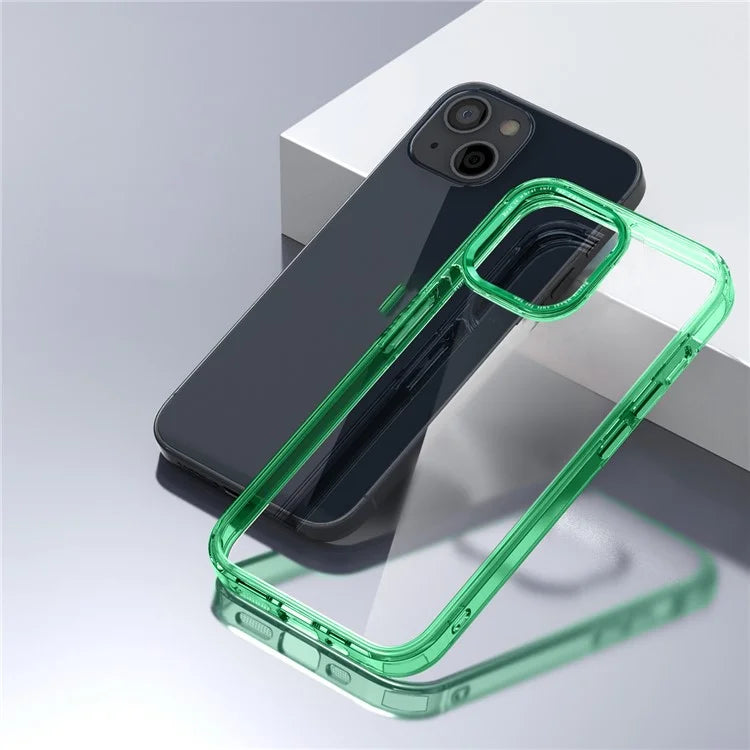 For iPhone 14 Plus Case Durable Transparent PC+TPU Mobile Phone Cover