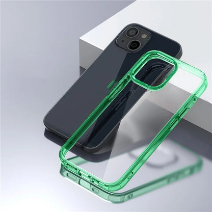 For iPhone 14 Plus Case Durable Transparent PC+TPU Mobile Phone Cover