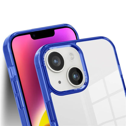 For iPhone 14 Plus Case Durable Transparent PC+TPU Mobile Phone Cover