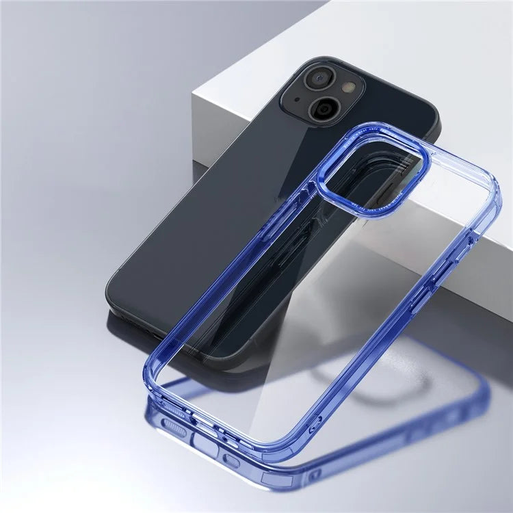 For iPhone 14 Plus Case Durable Transparent PC+TPU Mobile Phone Cover
