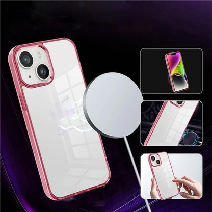 For iPhone 14 Plus Case Durable Transparent PC+TPU Mobile Phone Cover