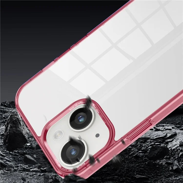 For iPhone 14 Plus Case Durable Transparent PC+TPU Mobile Phone Cover