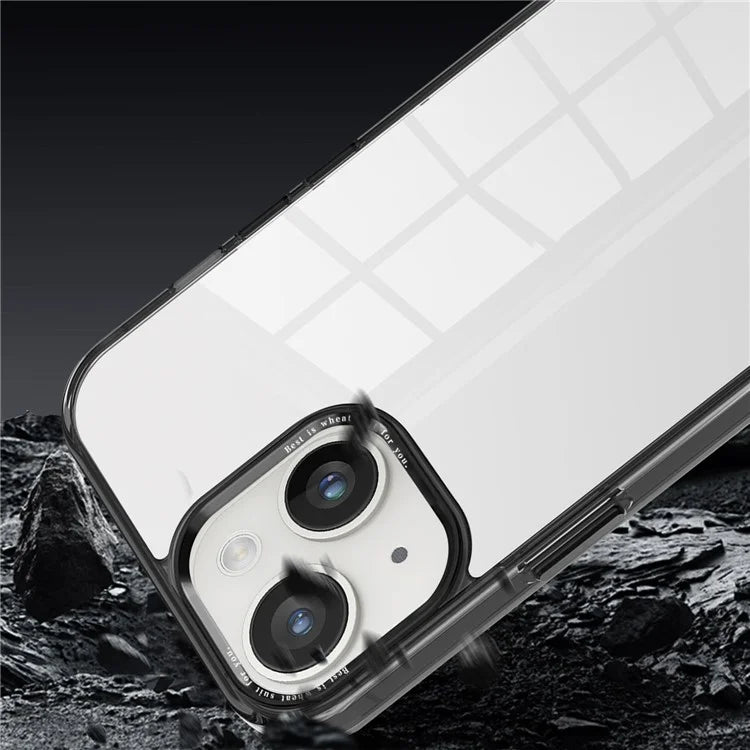 For iPhone 14 Plus Case Durable Transparent PC+TPU Mobile Phone Cover