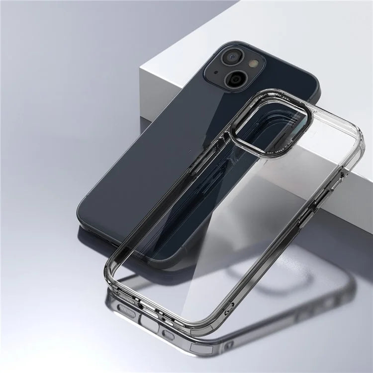 For iPhone 14 Plus Case Durable Transparent PC+TPU Mobile Phone Cover